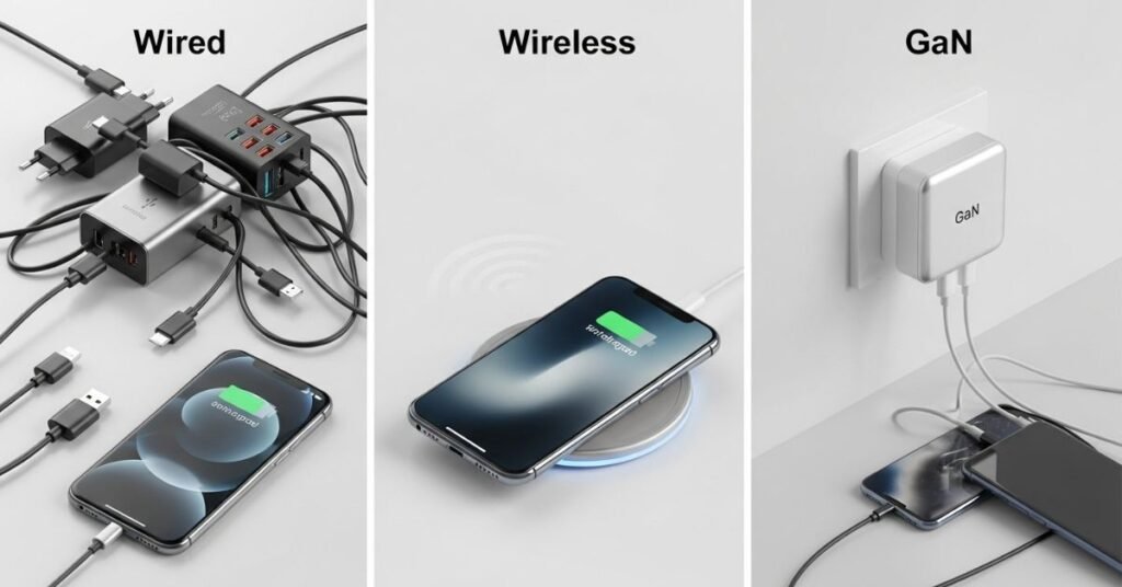 Smartphone Chargers Wired, Wireless, & GaN
