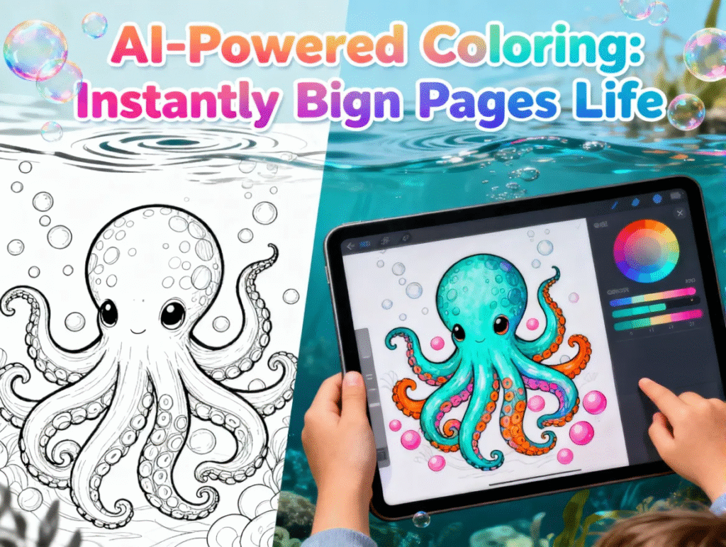 Auto add color to coloring pages